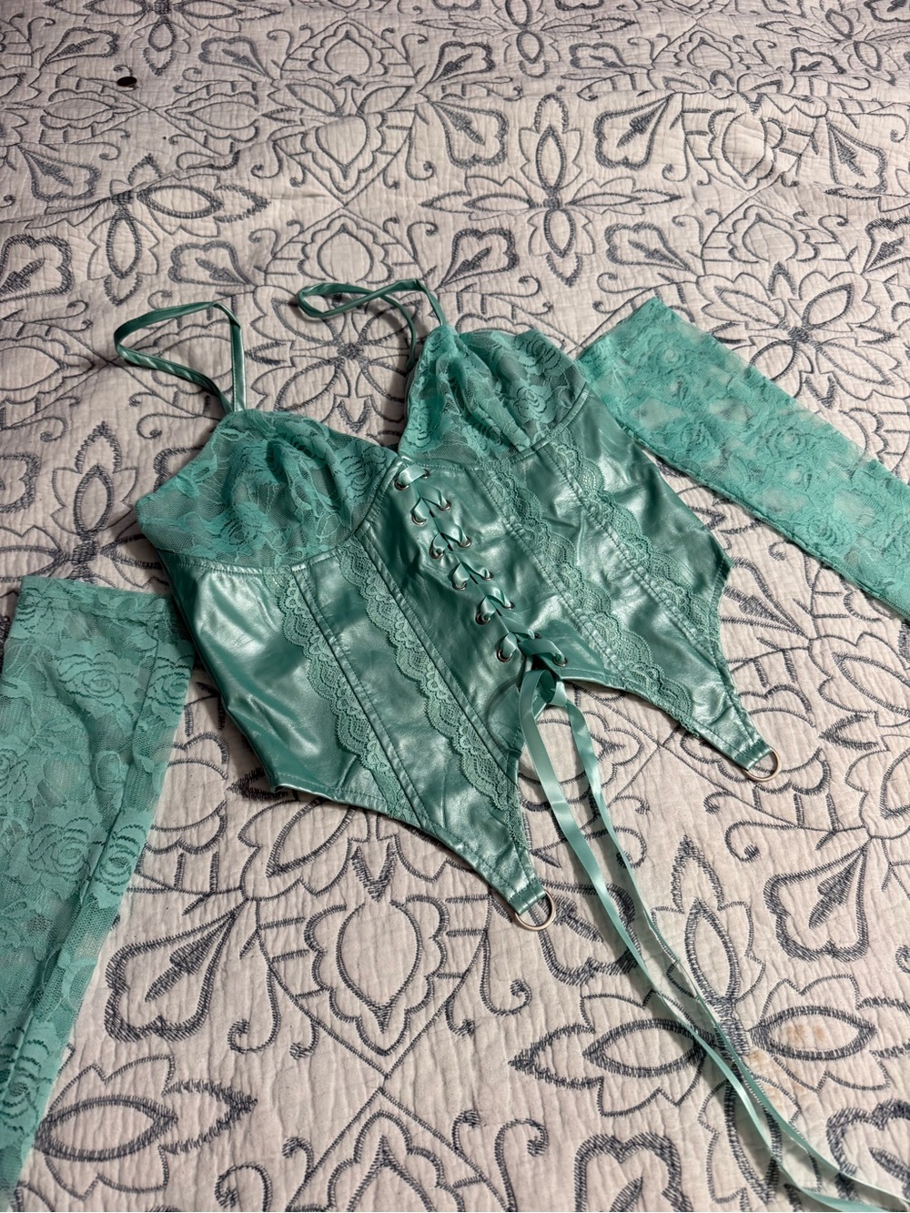 NWT Cider Lace Up Corset Top